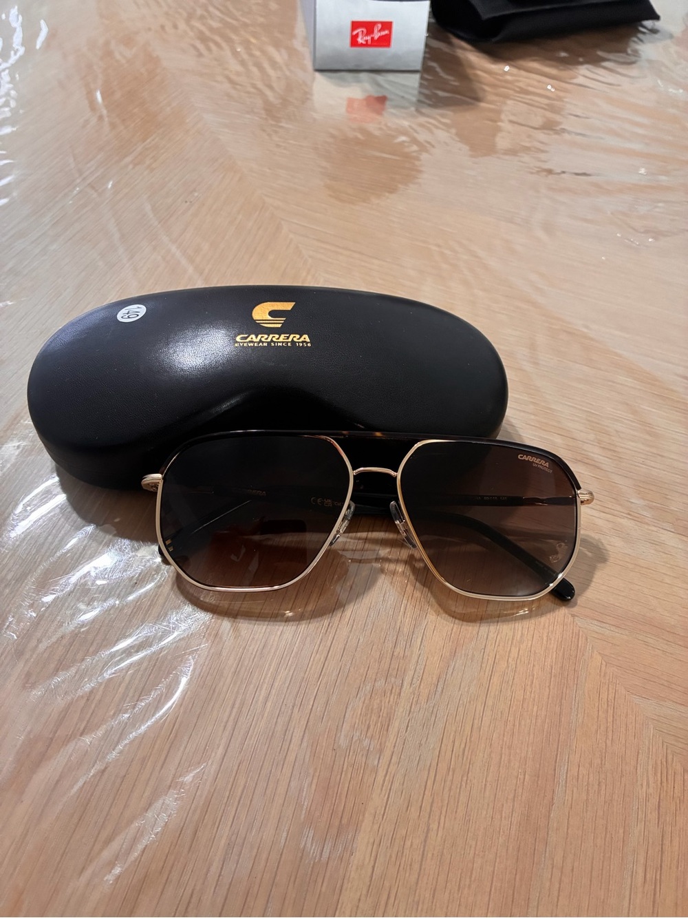 Carrera Women's Gold Frame with Brown Gradient Lenses Sunglasses